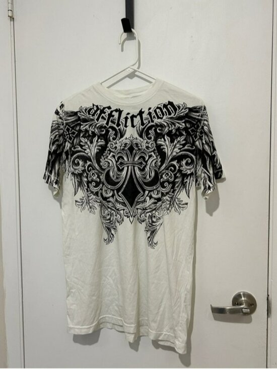 Affliction Other - Affliction white & black tee